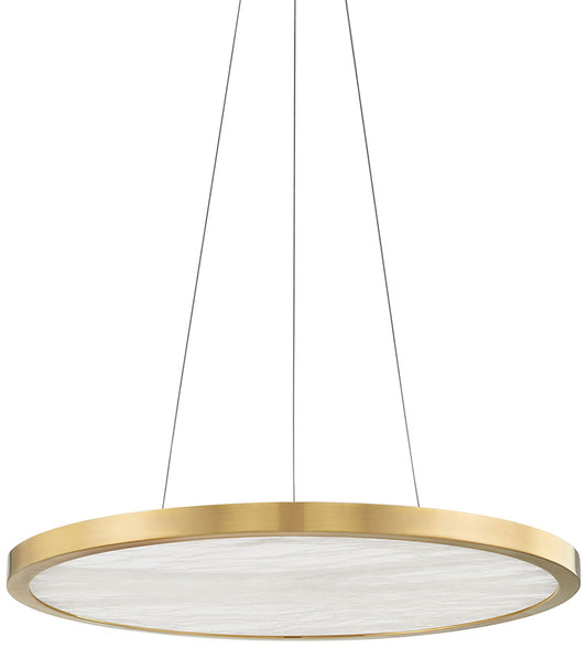 Hudson Valley Eastport 24" Wide Aged Brass LED Pendant Light