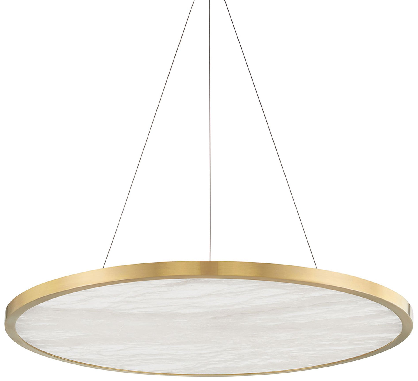 Hudson Valley Eastport 36" Wide Aged Brass LED Pendant Light