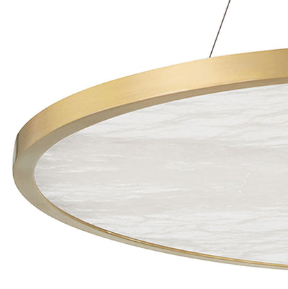 Hudson Valley Eastport 36" Wide Aged Brass LED Pendant Light