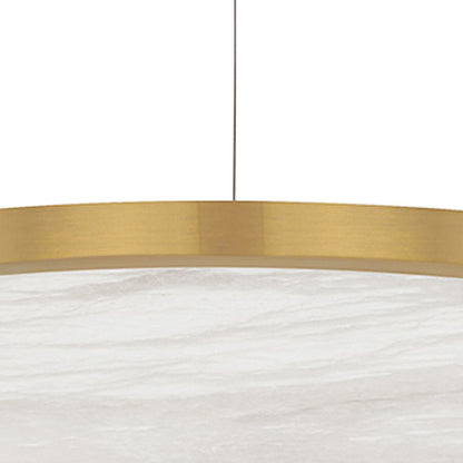 Hudson Valley Eastport 36" Wide Aged Brass LED Pendant Light