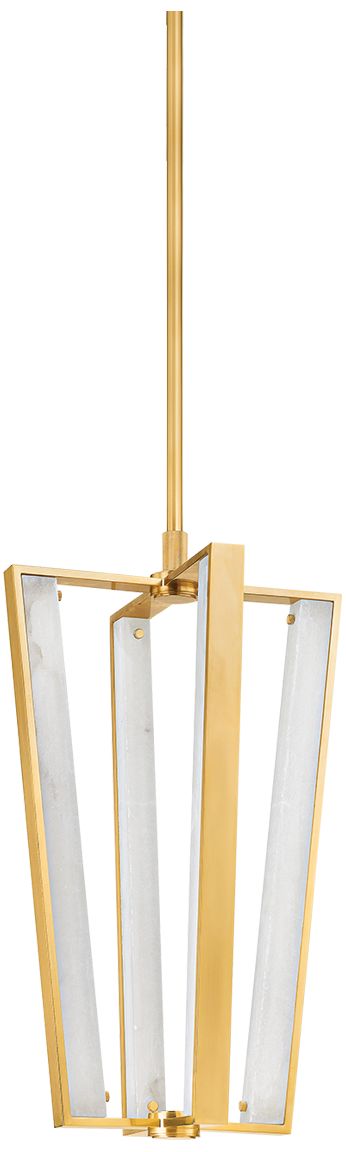 Hudson Valley Edgemere 16" 4 Lt. Aged Brass Pendant