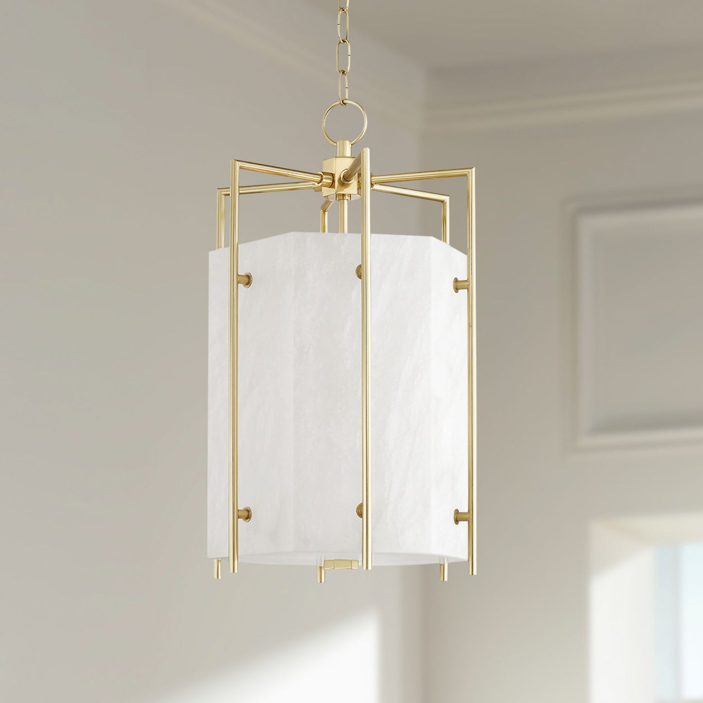 Hudson Valley Flatbush 14" Wide Aged Brass Pendant Light