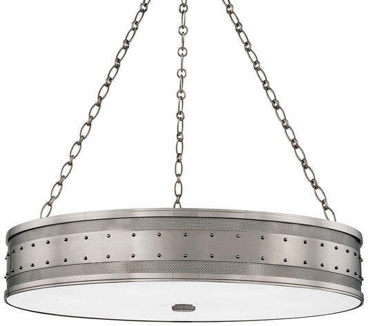 Hudson Valley Gaines 30" Wide Historic Nickel Pendant Light