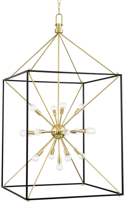 Hudson Valley Glendale 27"W Aged Brass 5-Light Chandelier