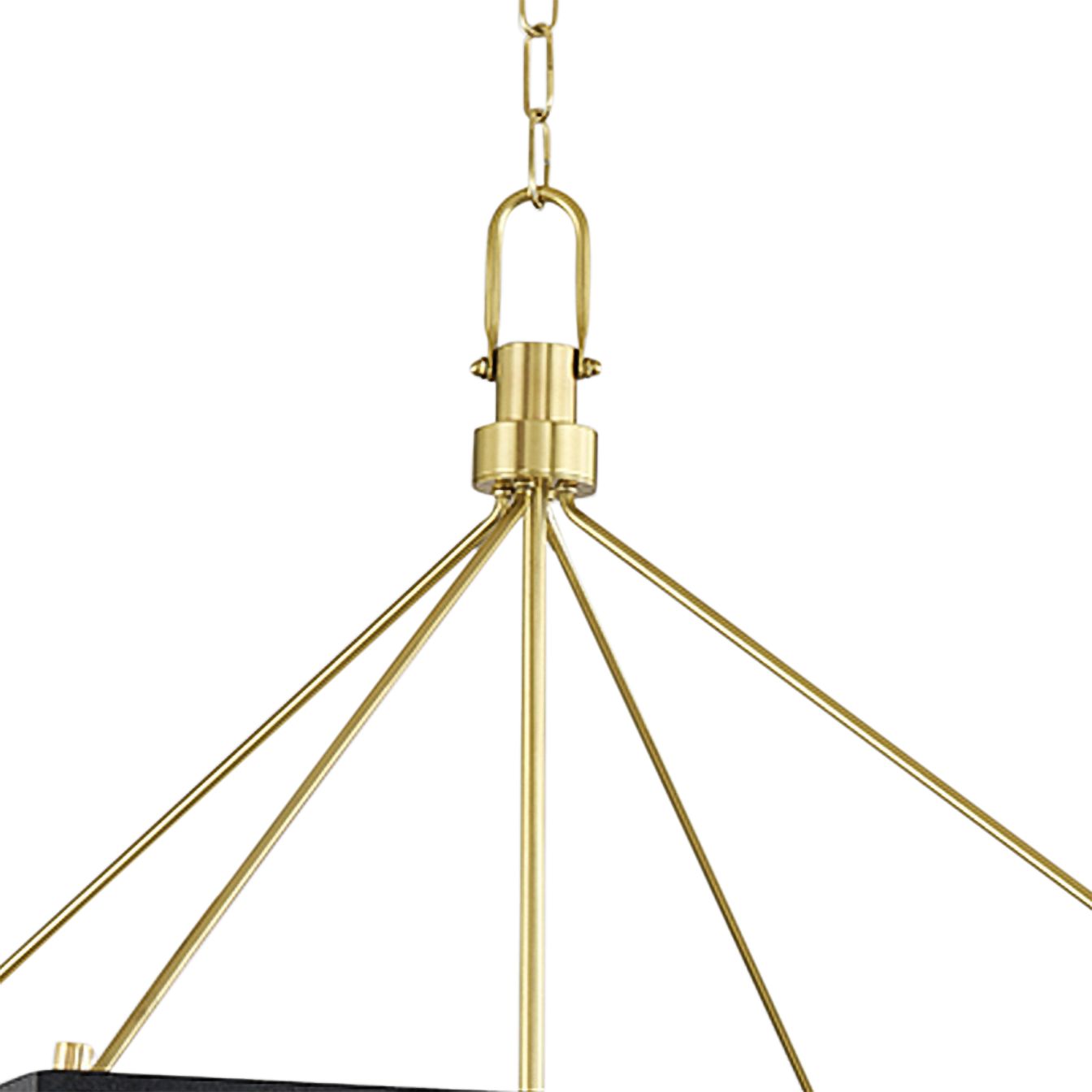 Hudson Valley Glendale 27"W Aged Brass 5-Light Chandelier