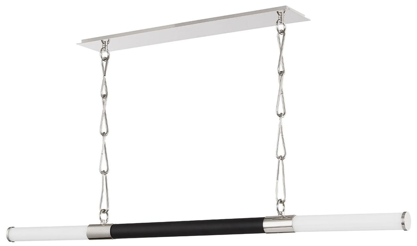 Hudson Valley Huntington 60.25" Wide Polished Nickel/black Led Island