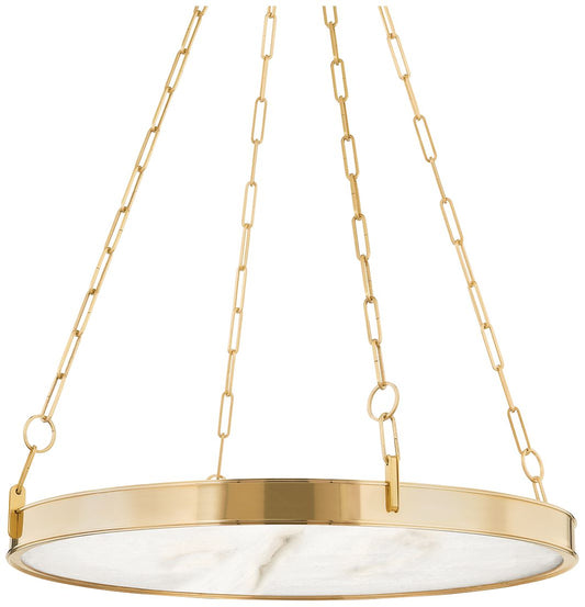 Hudson Valley Kirby 30" Wide Aged Brass 1 Light LED Chandelier