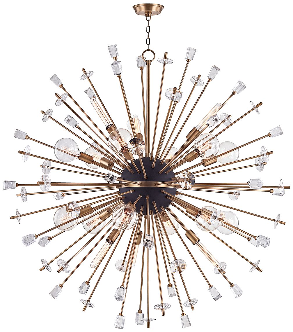 Hudson Valley Liberty 60" Wide Aged Brass   Chandelier