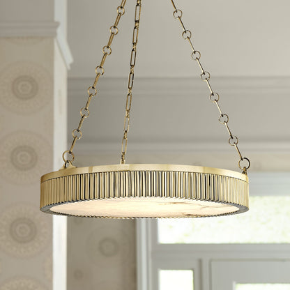 Hudson Valley Lynden 22" Wide Aged Brass Pendant