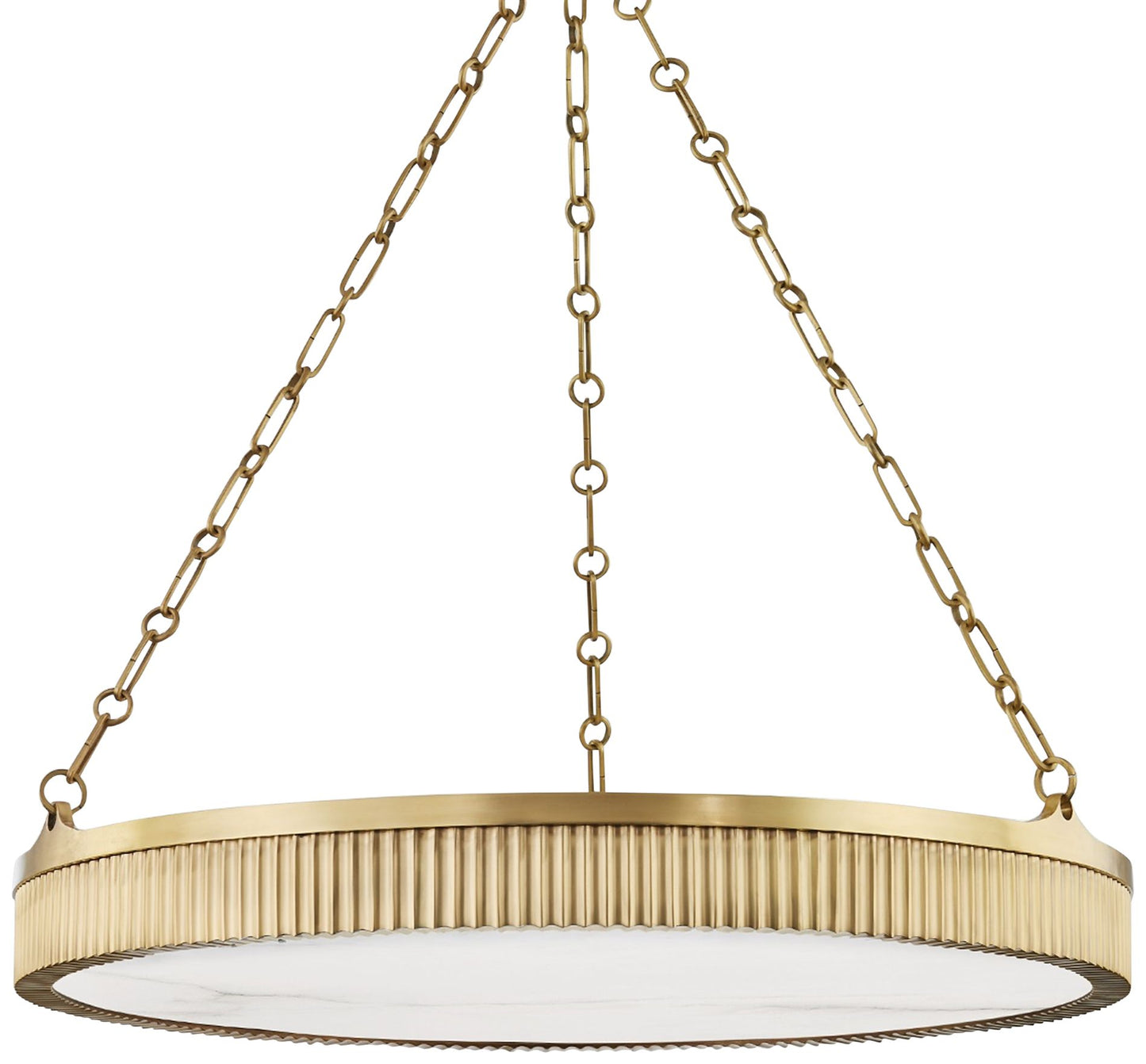 Hudson Valley Lynden 30" Wide Aged Brass LED Chandelier