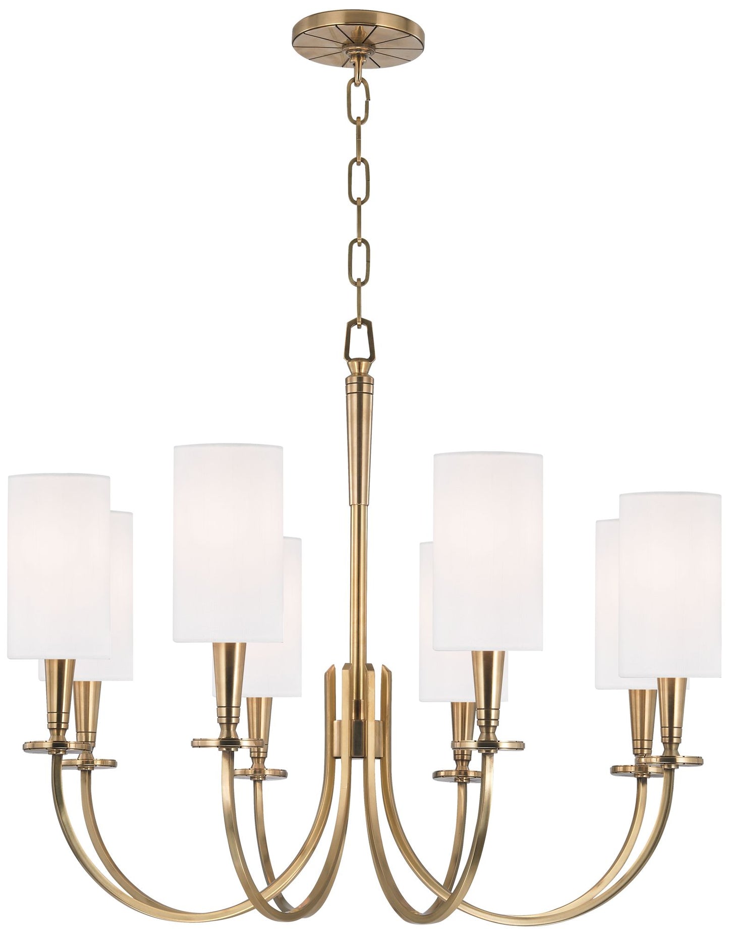 Hudson Valley Mason 26.5" Wide Aged Brass 8 Light Chandelier