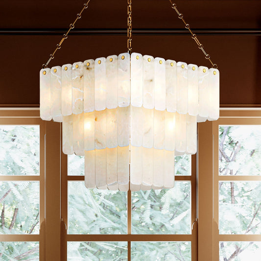 Hudson Valley Moissanite 26" 33 Lt. Aged Brass Chandelier