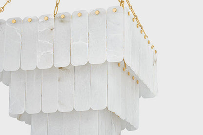 Hudson Valley Moissanite 26" 33 Lt. Aged Brass Chandelier