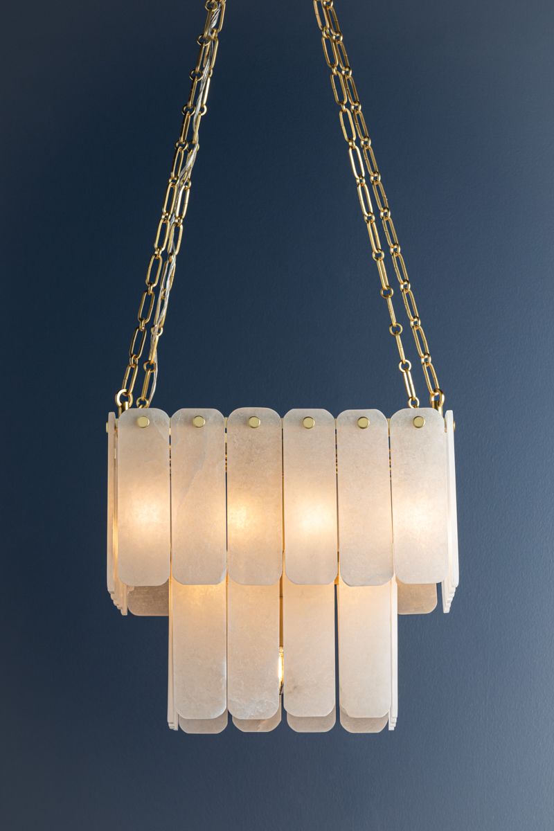 Hudson Valley Moissanite 26" 33 Lt. Aged Brass Chandelier