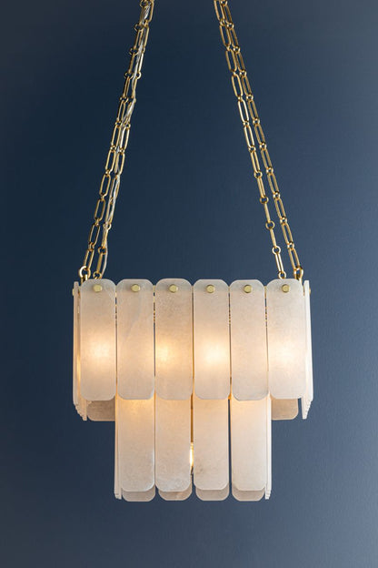 Hudson Valley Moissanite 26" 33 Lt. Aged Brass Chandelier