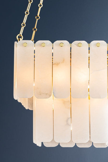 Hudson Valley Moissanite 26" 33 Lt. Aged Brass Chandelier