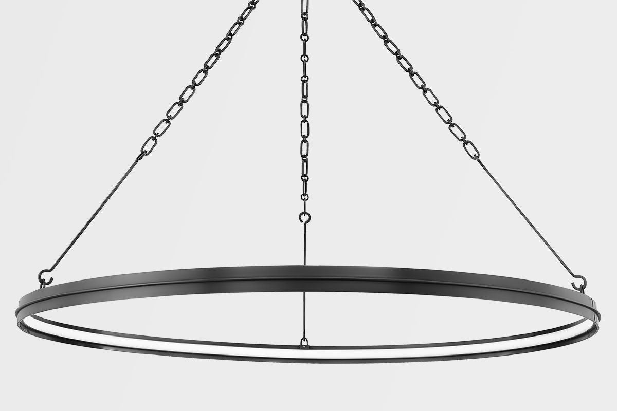 Hudson Valley Rosendale 56"W Old Bronze LED Ring Chandelier
