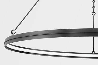 Hudson Valley Rosendale 56"W Old Bronze LED Ring Chandelier