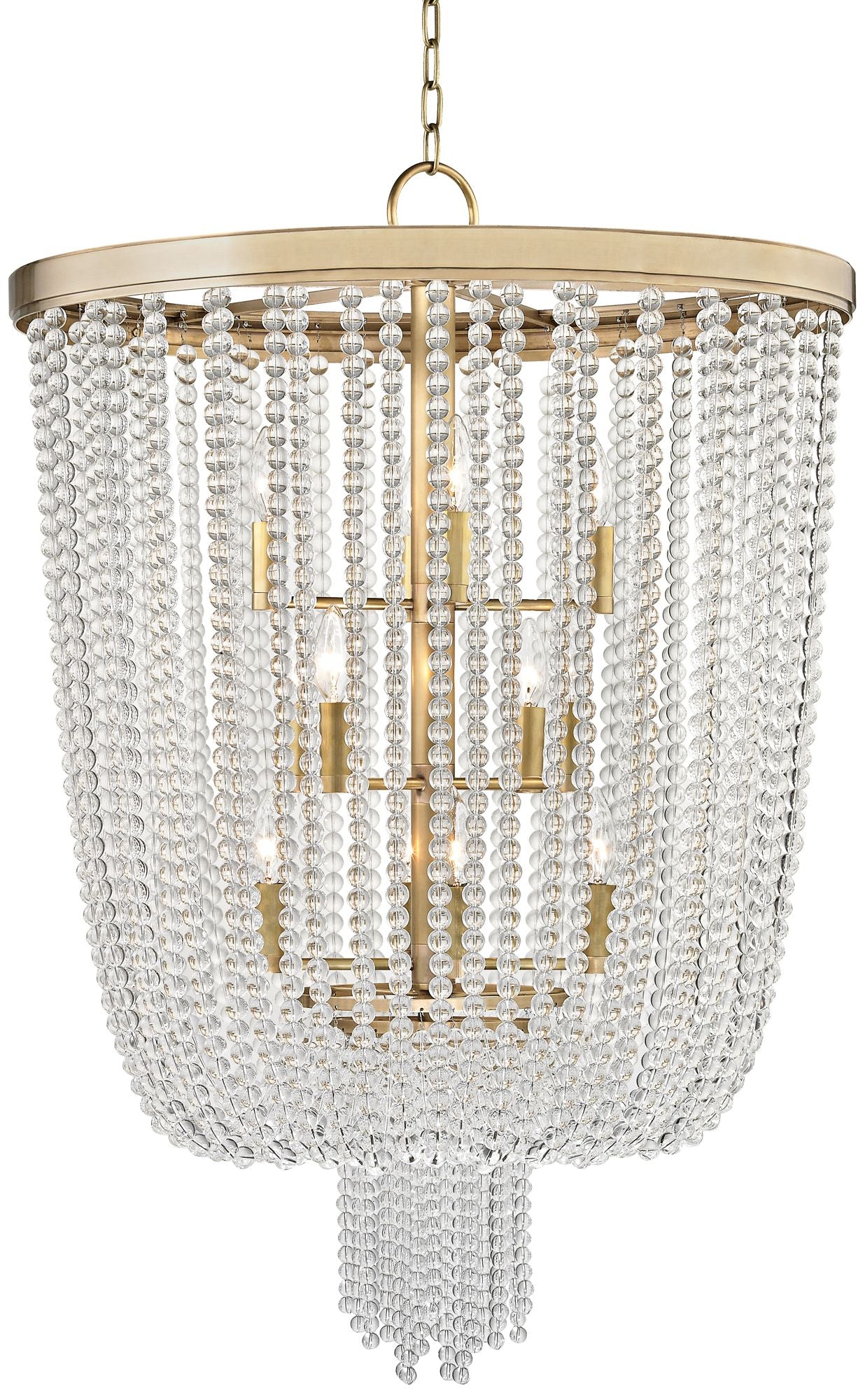 Hudson Valley Royalton 26" Wide Aged Brass Pendant Light