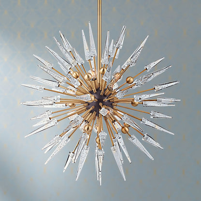 Hudson Valley Sparta 32" Wide 12-Light Aged Brass Chandelier