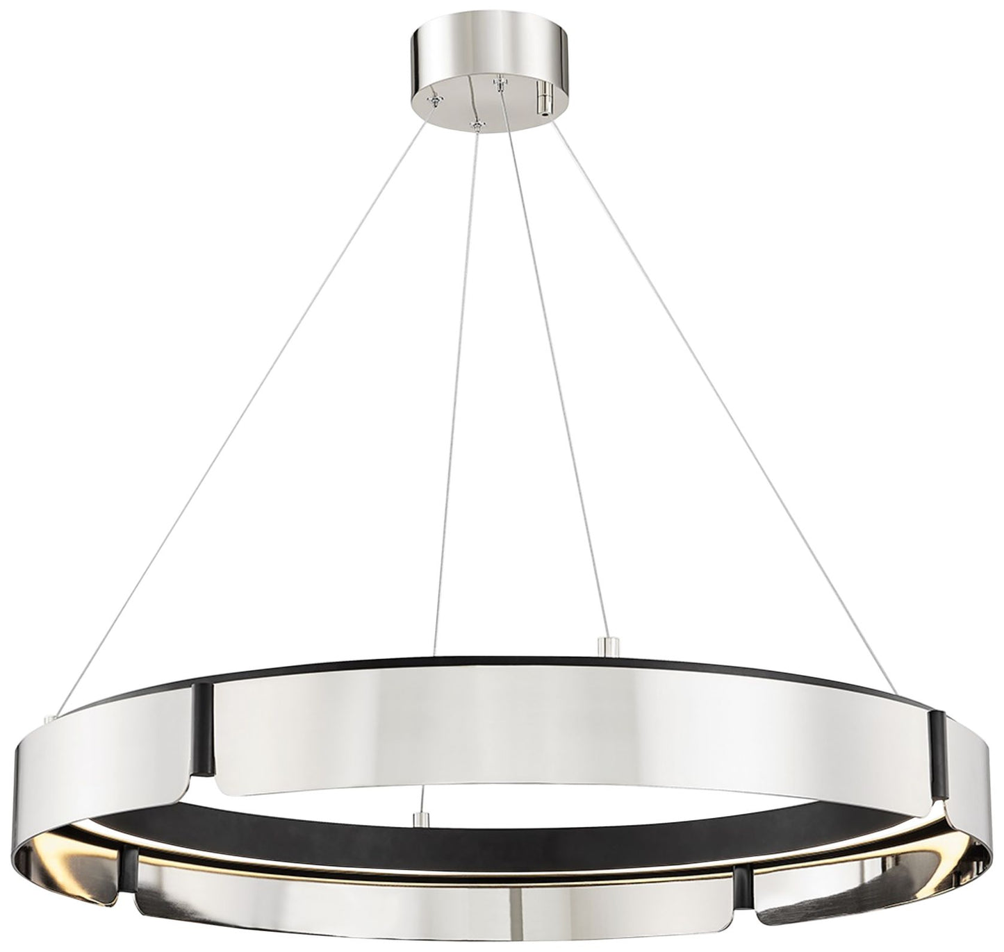 Hudson Valley Tribeca 32.75" Wide Burnished Nickel/black Led Chandelie