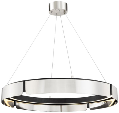 Hudson Valley Tribeca 32.75" Wide Burnished Nickel/black Led Chandelie