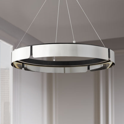 Hudson Valley Tribeca 32.75" Wide Burnished Nickel/black Led Chandelie