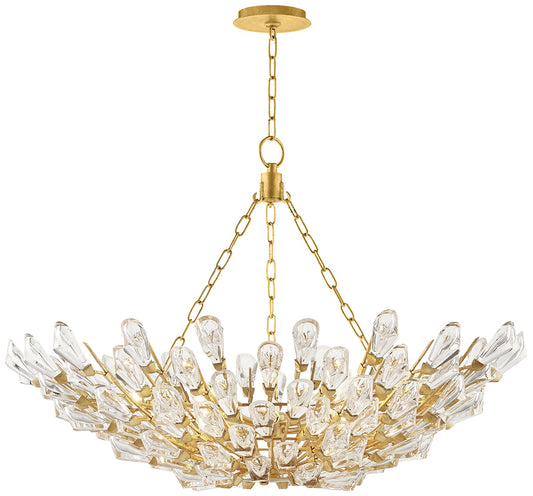 Hudson Valley Tulip 39 1/2" Wide 12-Light Gold Leaf Chandelier