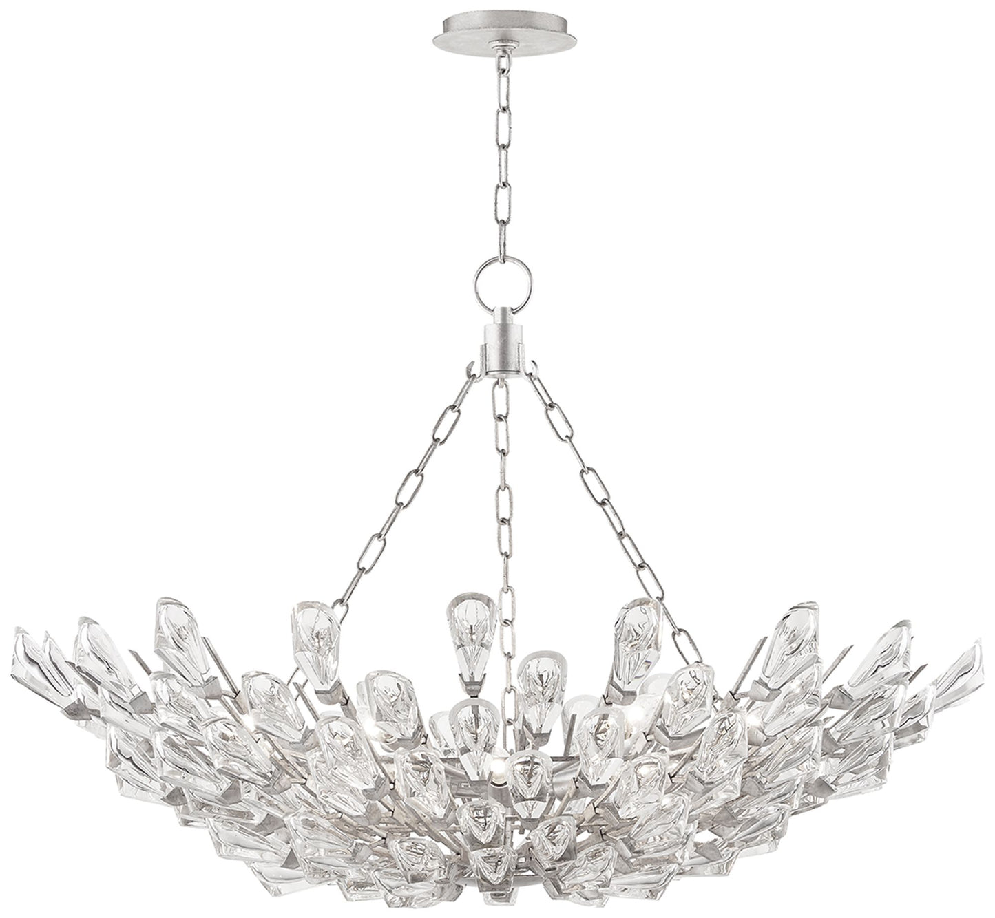 Hudson Valley Tulip 39 1/2" Wide 12-Light Silver Leaf Chandelier