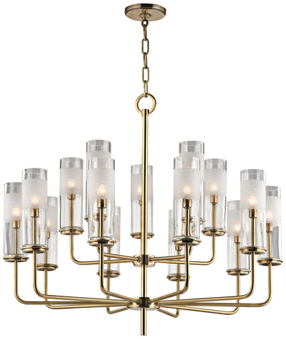 Hudson Valley Wentworth 31" Wide Aged Brass Chandelier