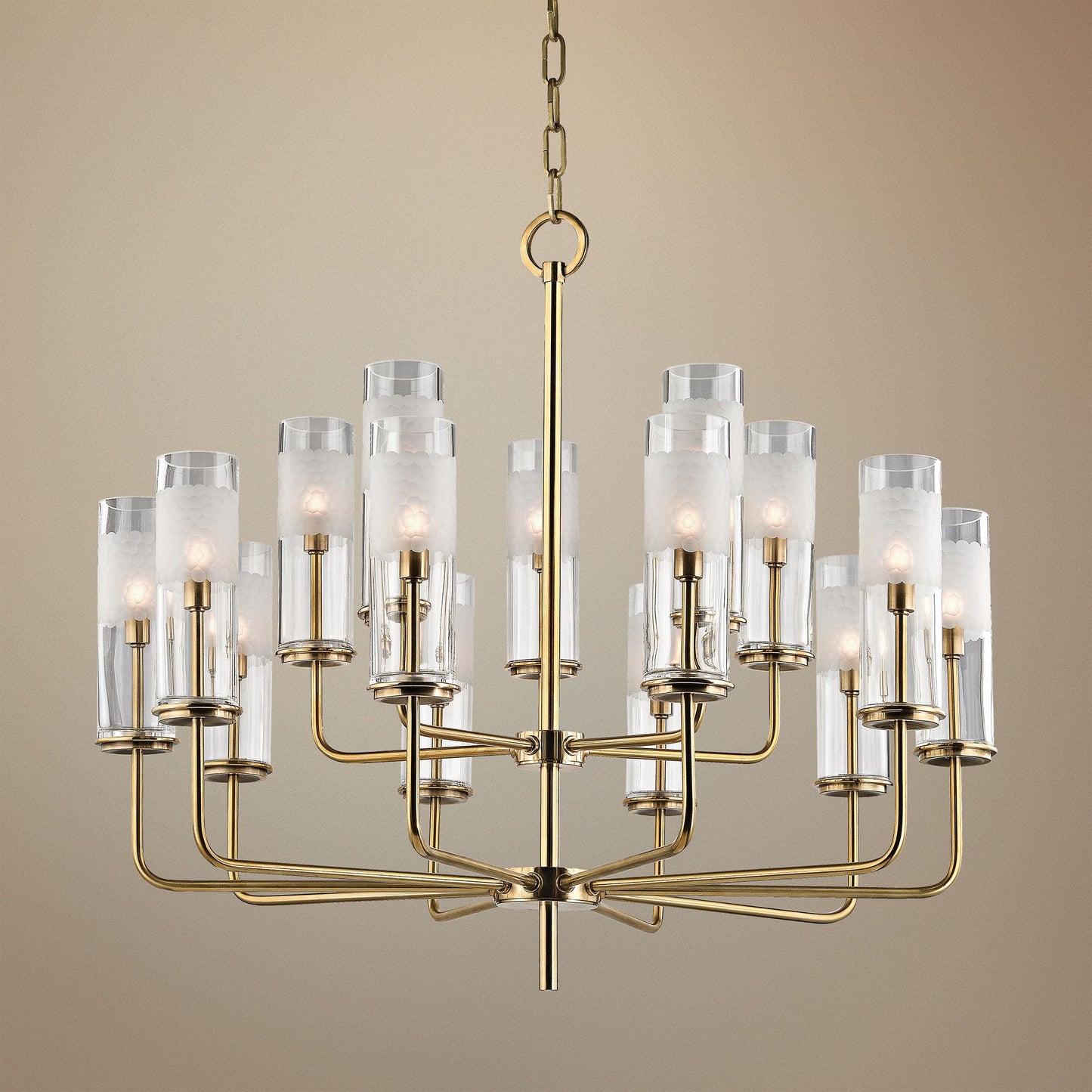 Hudson Valley Wentworth 31" Wide Aged Brass Chandelier