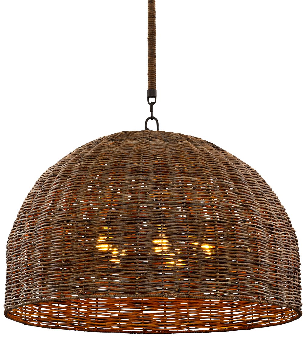 Huxley 33 3/4" Wide Tidepool Bronze LED Basket Pendant Light