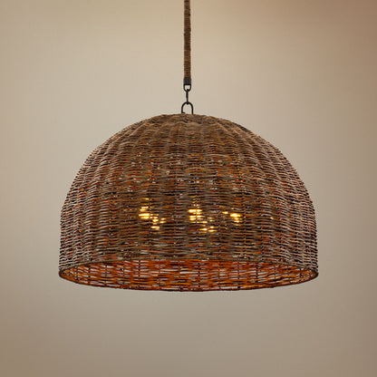 Huxley 33 3/4" Wide Tidepool Bronze LED Basket Pendant Light