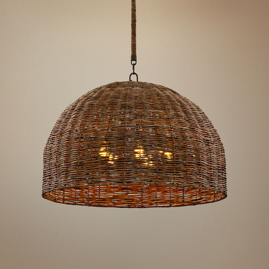 Huxley 33 3/4" Wide Tidepool Bronze LED Basket Pendant Light