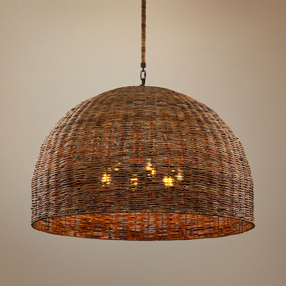 Huxley 43 3/4" Wide Tidepool Bronze LED Basket Pendant Light