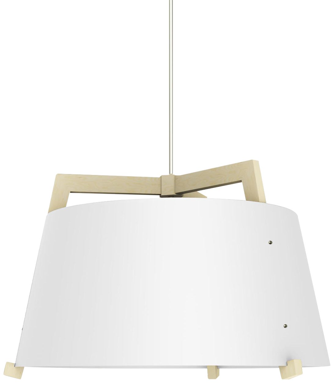 Ignis 24" Wide White Washed Oak Gloss White Modern LED Pendant Light