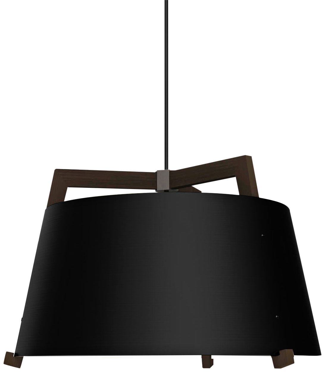 Ignis 24"W Dark Walnut with Matte Black LED Pendant Light