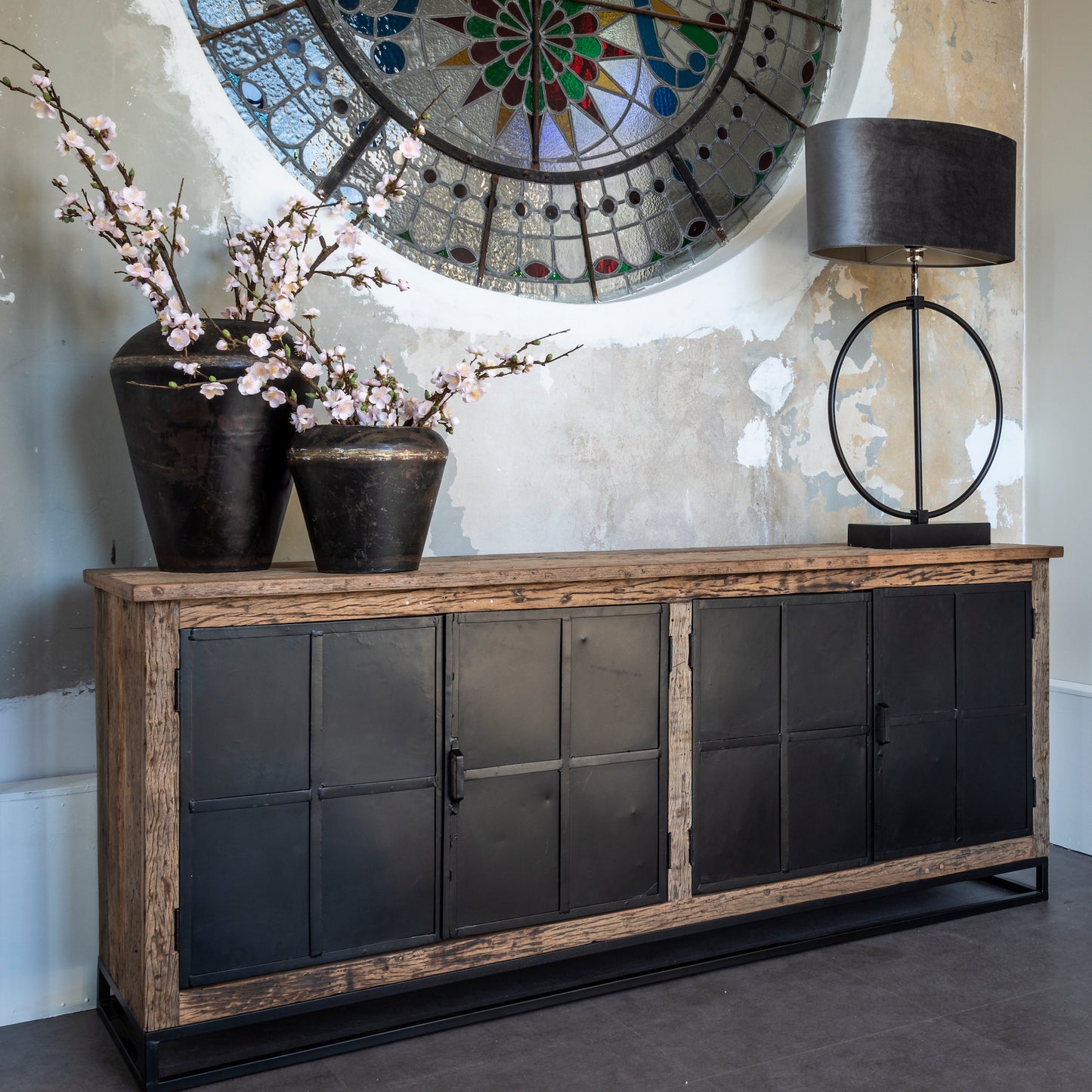 Industrial Recycled Wood Sideboard