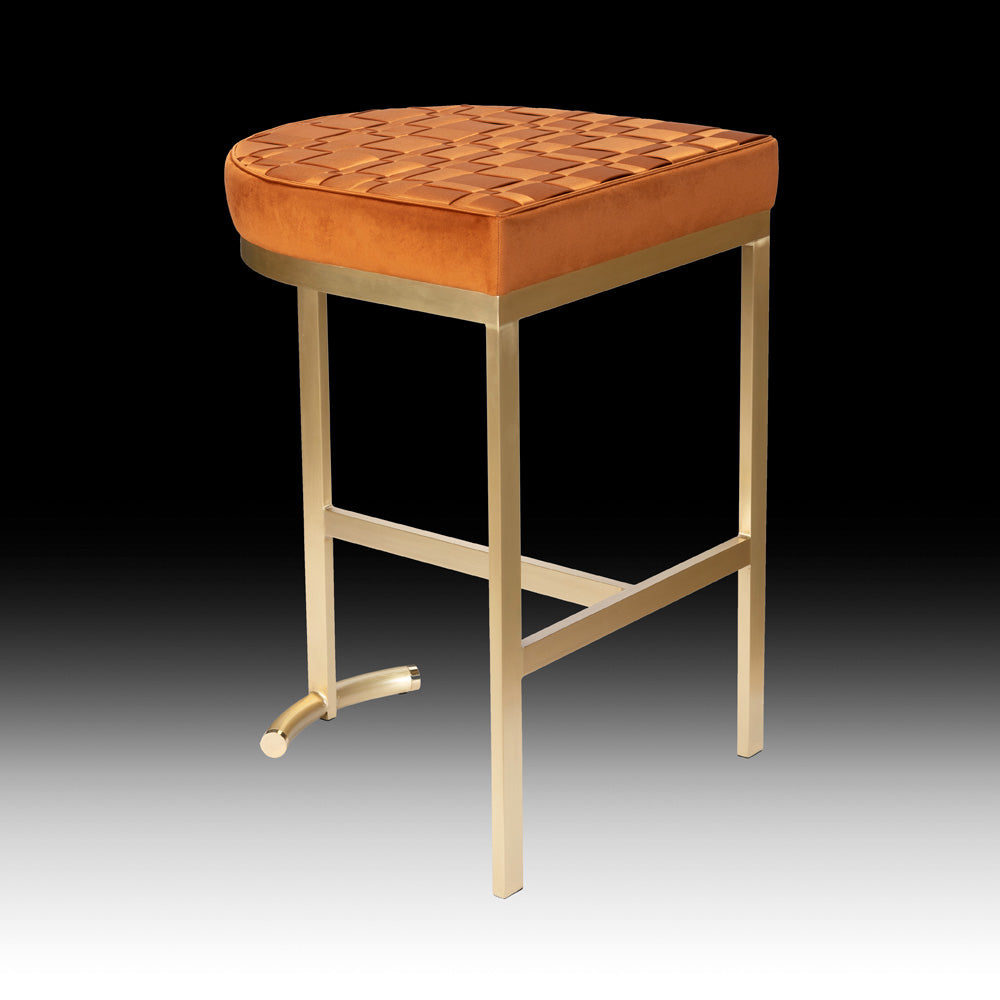 Interlaced Satin Bar Stool