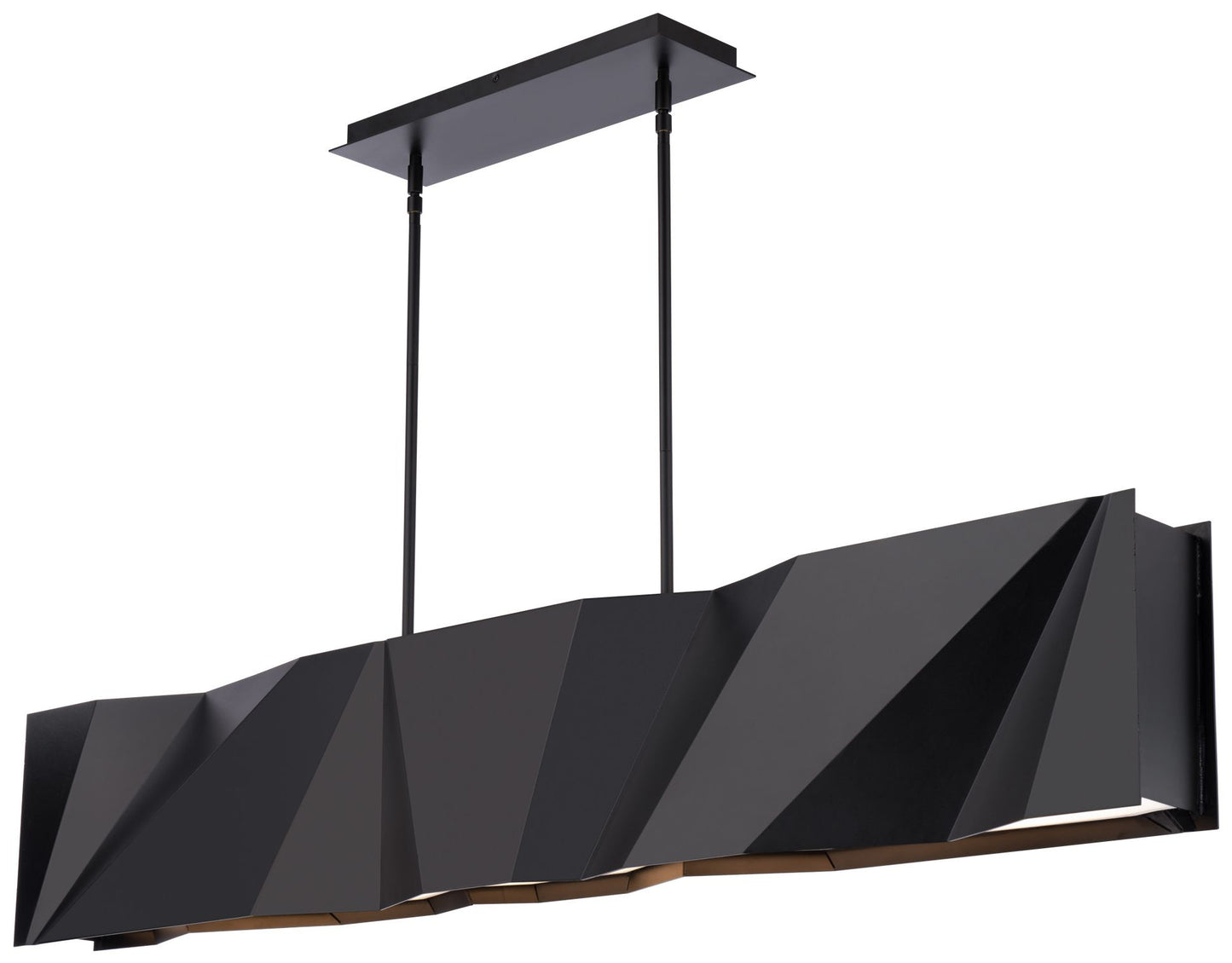Intrasection 10"H x 56"W 1-Light Linear Chandelier in Black