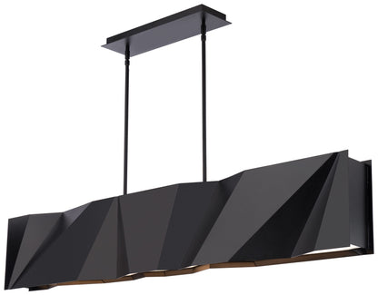 Intrasection 10"H x 56"W 1-Light Linear Chandelier in Black