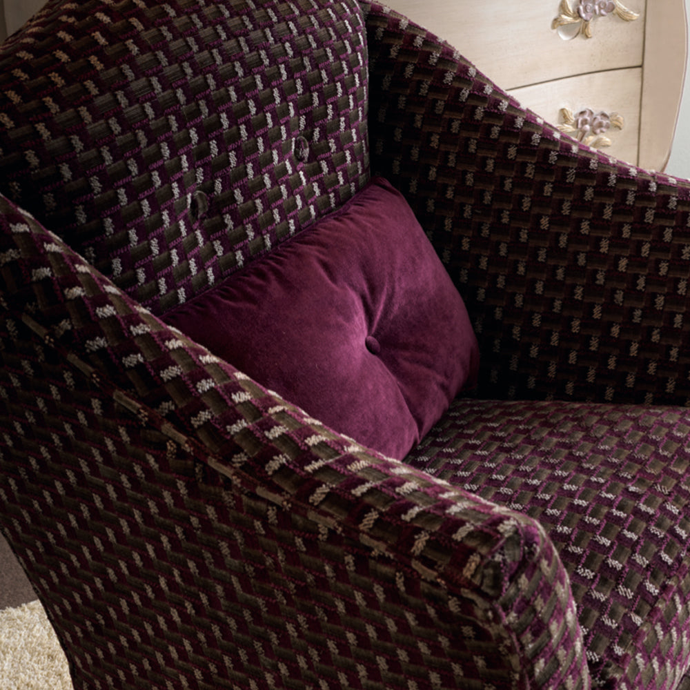 Italian Carved Upholstered Armchair