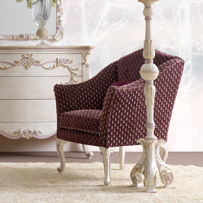 Italian Carved Upholstered Armchair