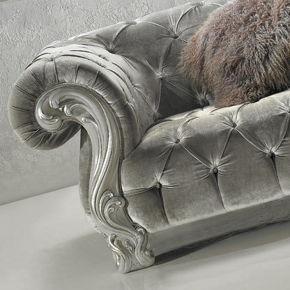 Italian Designer Button Upholstered Armchair