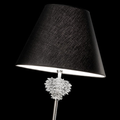 Italian Designer Chrome Murano Glass Floor Lamp