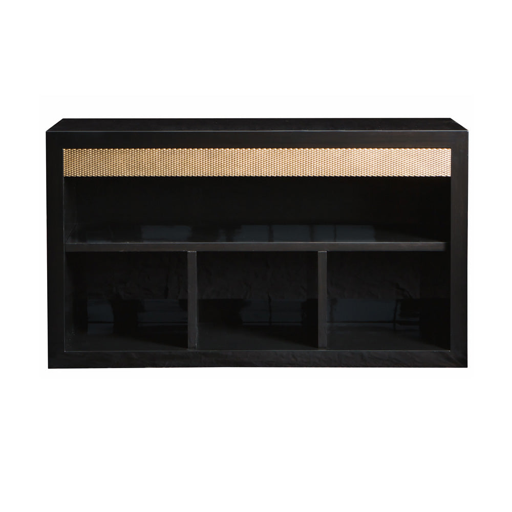 Italian Designer High Gloss Ebony Sideboard With Drawer