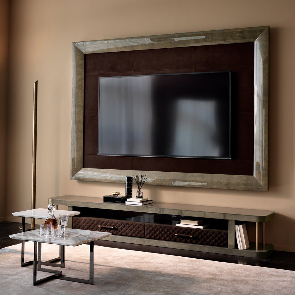 Italian Designer Media Unit With TV Wall Frame