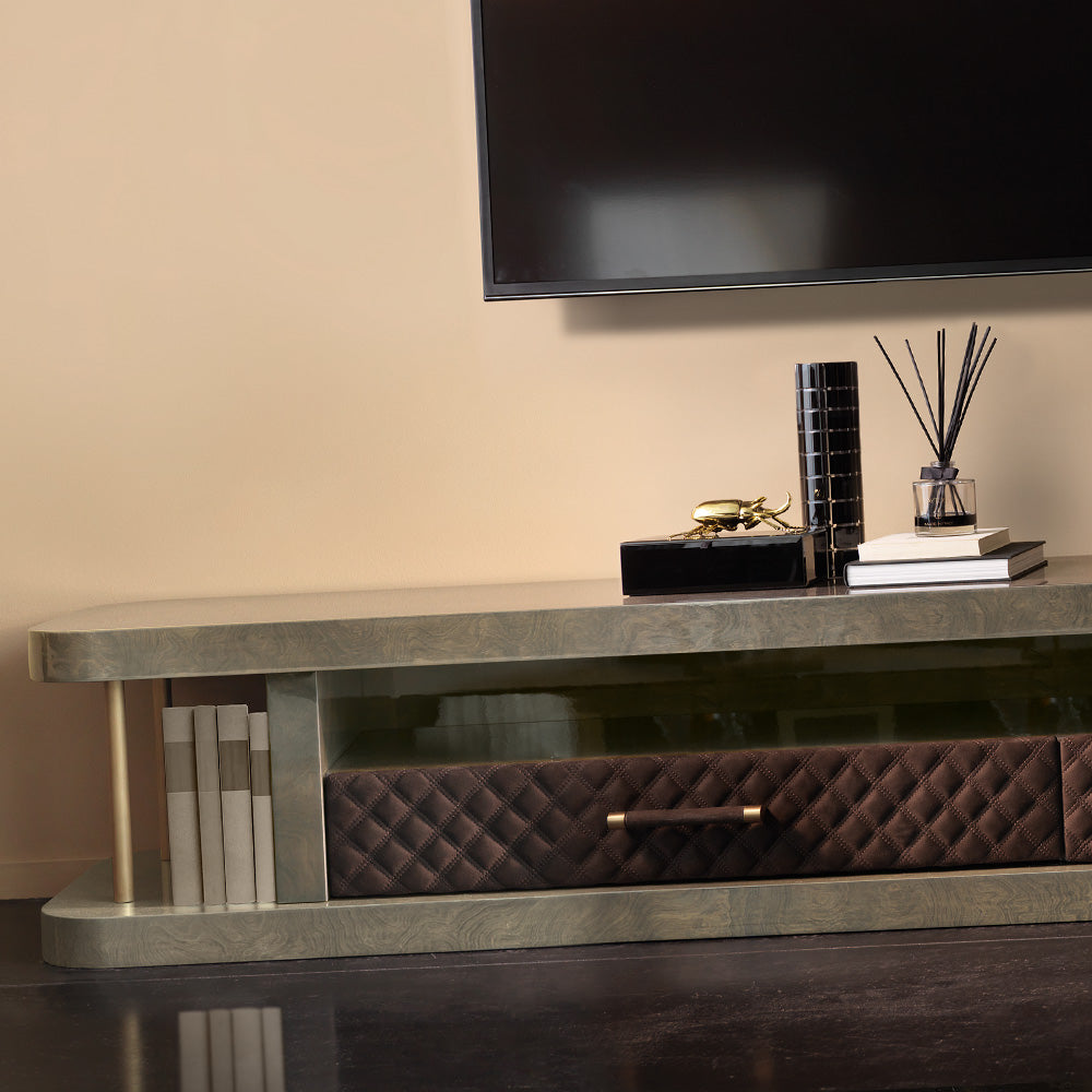 Italian Designer Media Unit With TV Wall Frame