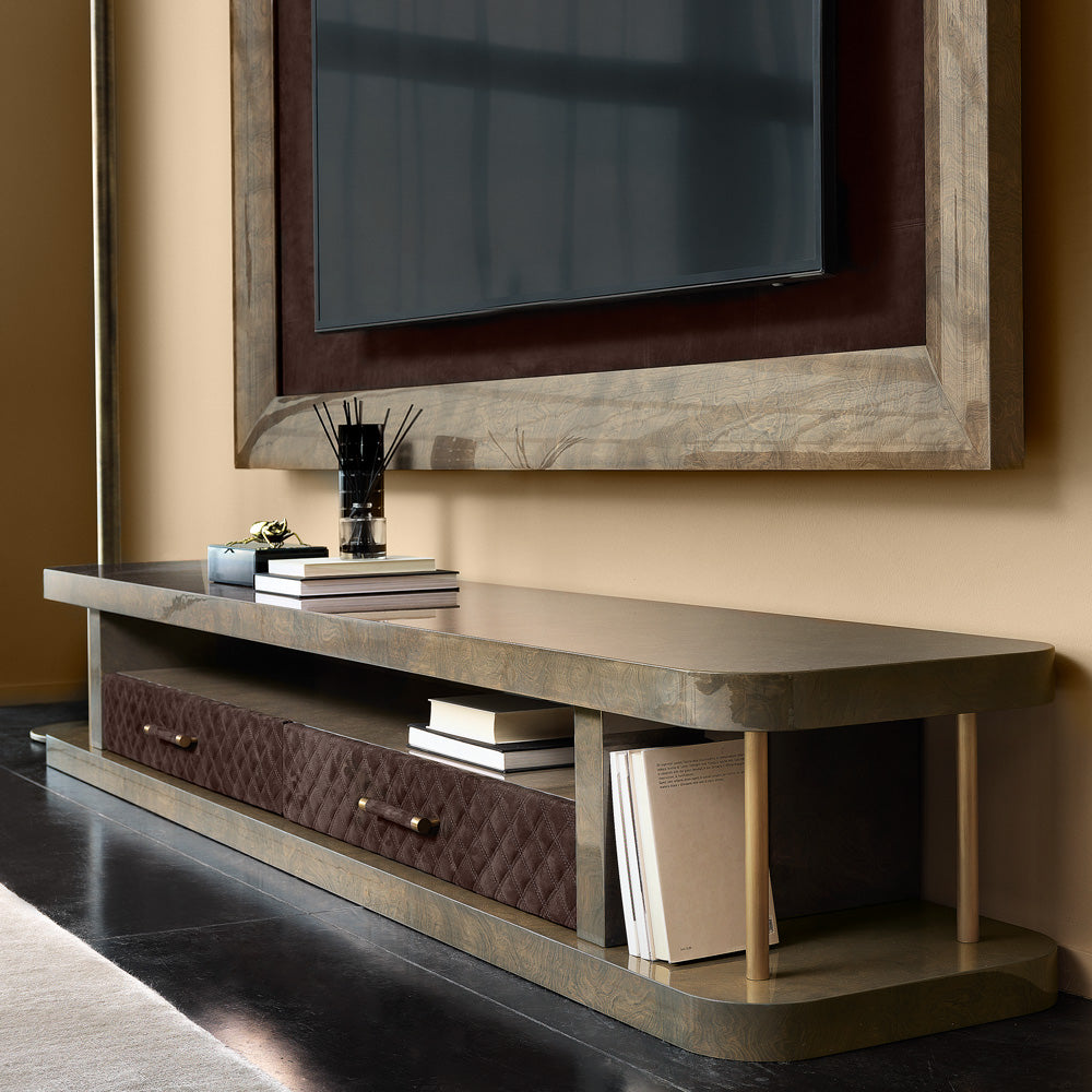 Italian Designer Media Unit With TV Wall Frame