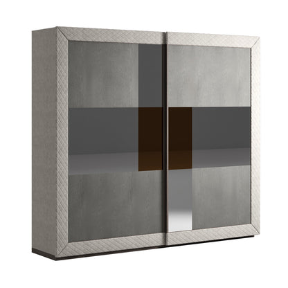 Italian Designer Upholstered Wardrobe With Sliding Doors